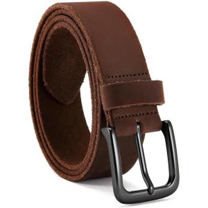 imageCHAOREN Full Grain Leather Belt for Men Work Belts for Men Heavy Duty Daily Wear for Jeans PantsDark Brown