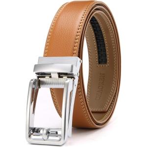 imageCHAOREN Click Belts for Men  Mens Ratchet Belt 1 38quot for Dress Pants  Perfect Companion to Mens OxfordsLight Brown