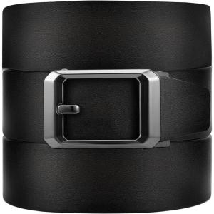 imageCHAOREN Ratchet Belts for Men  15quot Mens Belts Genuine Leather for Causual Jeans  Versatile Fit Customizable StyleBlack