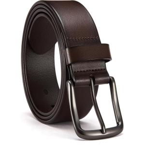 image:imageCHAOREN Full Grain Leather Belt for Men Work Belts for Men Heavy Duty Daily Wear for Jeans PantsChestnut Brown