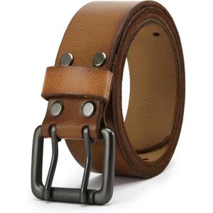 image:imageCHAOREN Work Belts for Men Heavy Duty  15quot Full Grain Leather Belt Casual  Fully Adjustable Double ProngClassic Brown