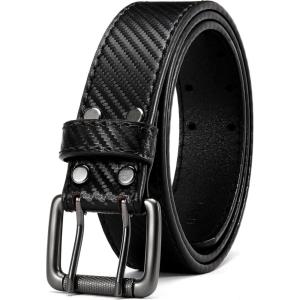 image:imageCHAOREN Work Belts for Men Heavy Duty  15quot Full Grain Leather Belt Casual  Fully Adjustable Double ProngClassic Carbon Fiber
