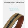 image:imageCHAOREN Ratchet Belt Replacement Strap 1 38 Leather Belt Strap for 40MM Slide Click BuckleBrown Light