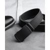 image:imageCHAOREN Ratchet Belt Replacement Strap 1 38 Leather Belt Strap for 40MM Slide Click BuckleTop Grain Leather Black