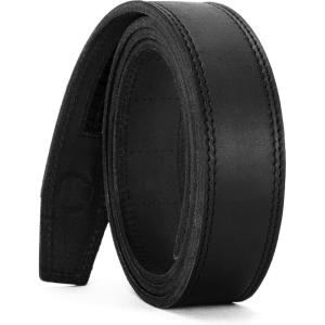 image:imageCHAOREN Ratchet Belt Replacement Strap 1 38 Leather Belt Strap for 40MM Slide Click BuckleTop Grain Leather Black
