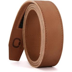 image:imageCHAOREN Ratchet Belt Replacement Strap 1 38 Leather Belt Strap for 40MM Slide Click BuckleTop Grain Leather Tan