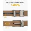 image:imageCHAOREN Mens Belt  Mens Ratchet Belt Leather 1 38 for Dress Pant  Micro Adjustable Belt Fit EverywhereWhite