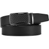 image:imageCHAOREN Mens Belt Leather Ratchet Belt  Customizable Fit Effortless Style 35mmCurved Carbon Fiber  Black