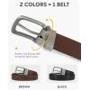 image:imageCHAOREN Reversible Mens Belt 1 Piece  Leather Belt Men for Dress Pants  Single Belt 2 ColorsBlackBrown