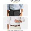 image:imageCHAOREN Reversible Mens Belt 1 Piece  Leather Belt Men for Dress Pants  Single Belt 2 ColorsBlackBrown