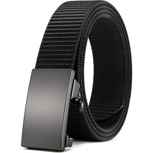 image:imageCHAOREN Ratchet Belts for Men  31mm Nylon Web Belt for Golf Tactical Work Casual Adjustable Webbing with Ratcheting BuckleGun Black
