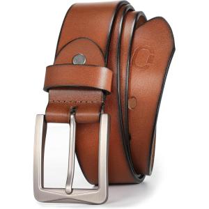 image:imageCHAOREN 15 Mens Belts Leather  Italian Full Grain Leather Belts  Ideal for Casul Jeans amp Work WearCognac