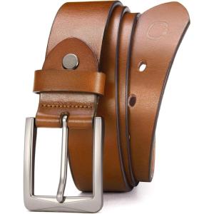 image:imageCHAOREN 15 Mens Belts Leather  Italian Full Grain Leather Belts  Ideal for Casul Jeans amp Work WearTan