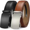 image:imageCHAOREN Leather Ratchet Belt Men 2 Pack  Customizable Fit Effortless Style 35mmBlack  Tan