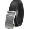 image:imageCHAOREN Mens Belt Leather Ratchet Belt  Customizable Fit Effortless Style 35mmCarbon Fiber Silver  Full Grain Black