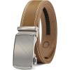image:imageCHAOREN Mens Belt Leather Ratchet Belt  Customizable Fit Effortless Style 35mmCharcoal Depiction  Full Grain Brown