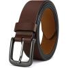 image:imageCHAOREN Mens Belts Leather  35mm Genuine Leather Belt for Jeans  Men Gift for Casual DressCognac