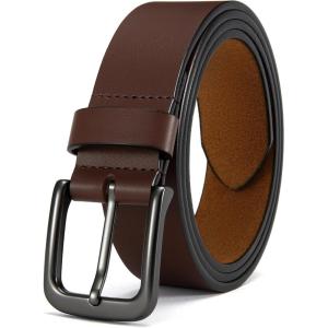 image:imageCHAOREN Mens Belts Leather  35mm Genuine Leather Belt for Jeans  Men Gift for Casual DressCognac