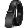image:imageCHAOREN Mens Dress Belt  Mens Ratchet Belt Leather for Dress Pant  Micro Adjustable Belts Fit EverywhereAnodized  Black