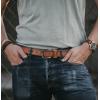 image:imageCHAOREN Full Grain Leather Belt for Men Work Belts for Men Heavy Duty Daily Wear for Jeans PantsModern Brown