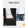 image:imageCHAOREN Reversible Belt Men 1 Piece  125 Leather Dress Belt  Trim to Fit for Elegant StyleCognacBlack