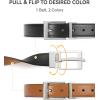 image:imageCHAOREN Reversible Belt Men 1 Piece  125 Leather Dress Belt  Trim to Fit for Elegant StyleLight BrownBlack