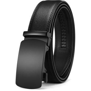 image:imageCHAOREN Mens Belt Leather Ratchet Belt  Customizable Fit Effortless Style 35mmBlack