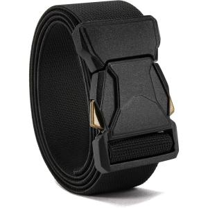 image:imageCHAOREN Stretch Tactical Belt Men  15 Nylon Work Belt for Military EDC  Quick Release for Utility EMT HikingBlack