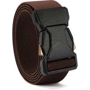 image:imageCHAOREN Stretch Tactical Belt Men  15 Nylon Work Belt for Military EDC  Quick Release for Utility EMT HikingBrown