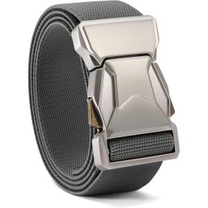 image:imageCHAOREN Stretch Tactical Belt Men  15 Nylon Work Belt for Military EDC  Quick Release for Utility EMT HikingSilverGrey