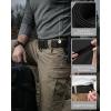 image:imageCHAOREN Tactical Belt Men  15 Stretch Belt for Work  Quick Release for Military Casual Jeans EDC HikingFrosted Matte  Brown