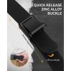 image:imageCHAOREN Tactical Belt Men  15 Stretch Work Belt with Quick Release Zinc Alloy Buckle for Military Casual Jeans HikingGun Crosshatch  Black