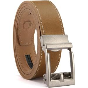 image:imageCHAOREN Ratchet Belts for Men  15 Mens Belt Genuine Leather for Causual Jeans  Customizable StyleVersatile FitFull Grain Cognac