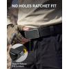 image:imageCHAOREN Mens Ratchet Belt  15 Stretch Nylon Belts for Casual Work Golf  Adjustable Fit for Everyday ComfortBrushed Grey  Black