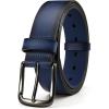 image:imageCHAOREN Full Grain Leather Belt for Men Work Belts for Men Heavy Duty Daily Wear for Jeans PantsBlue