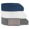 Brushed Navy & White & Grey