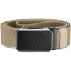 image:imageCHAOREN Mens Ratchet Belt  15 Stretch Nylon Belts for Casual Work Golf  Adjustable Fit for Everyday ComfortCarbon Fiber  Khaki