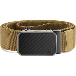 image:imageCHAOREN Mens Ratchet Belt  15 Stretch Nylon Belts for Casual Work Golf  Adjustable Fit for Everyday ComfortCarbon Fiber  Cotoye