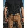 image:imageYOETEY Ratchet Tactical Belt for Men  15 Military Nylon Web Belts for Heavy Duty Work  Slide Buckle Fit PantsClassic Buckle  Brown