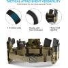 image:imageYOETEY Ratchet Tactical Belt for Men  15 Military Nylon Web Belts for Heavy Duty Work  Slide Buckle Fit PantsHollow Bright  Black