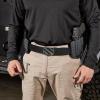 image:imageYOETEY Ratchet Tactical Belt for Men  15 Military Nylon Web Belts for Heavy Duty Work  Slide Buckle Fit PantsHollow Bright  Black