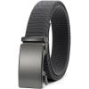 image:imageCHAOREN Mens Belt Stretchable  Elastic Golf Nylon Web Adjustable Belt  for Casual WearDmatted GunGrey