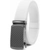image:imageCHAOREN Mens Belt Stretchable  Elastic Golf Nylon Web Adjustable Belt  for Casual WearFcarbon Fiber ImperialWhite