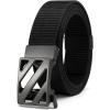 image:imageYOETEY Ratchet Tactical Belt for Men  15 Military Nylon Web Belts for Heavy Duty Work  Slide Buckle Fit PantsHollow Bright  Black