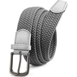 image:imageCHAOREN Mens Belt  Braided Stretch Golf Belt for Men 1 38 Gift for Golf Pants Casual Shorts JeansDark Grey