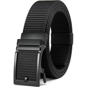 image:imageYOETEY Ratchet Tactical Belt for Men  15 Military Nylon Web Belts for Heavy Duty Work  Slide Buckle Fit PantsClassic Buckle  Black