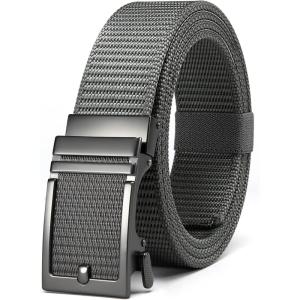 image:imageYOETEY Ratchet Tactical Belt for Men  15 Military Nylon Web Belts for Heavy Duty Work  Slide Buckle Fit PantsClassic Buckle  Grey
