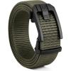 image:imageCHAOREN Ratchet Tactical Belt Men  15 Adjustable Nylon Web Belt  Quick Release for Work EDC Outdoor UseArmy Green