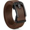 image:imageCHAOREN Ratchet Tactical Belt Men  15 Adjustable Nylon Web Belt  Quick Release for Work EDC Outdoor UseBrown