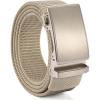 image:imageCHAOREN Nylon Ratchet Belts for Men  Adjustable Casual Work Belt with Slide Buckle  Trim to FitKhaki 38mm